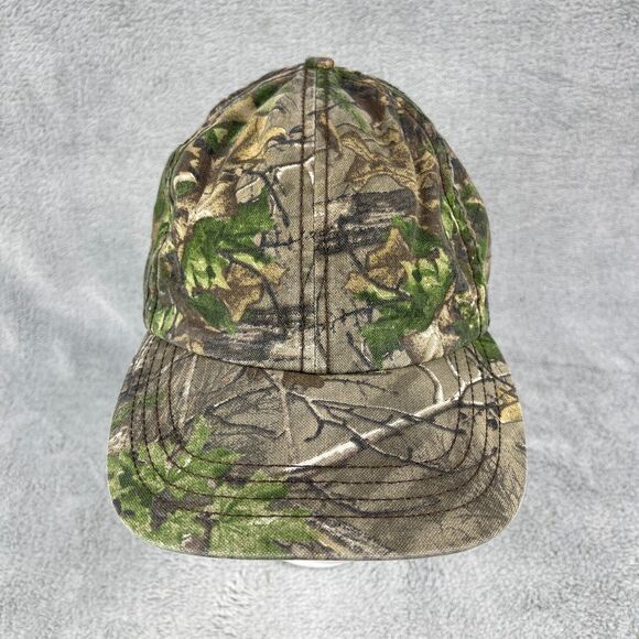 Realtree Strapback Hat Camouflage OS Adjustable 6 Panel Blank Outdoors - Picture 1 of 10